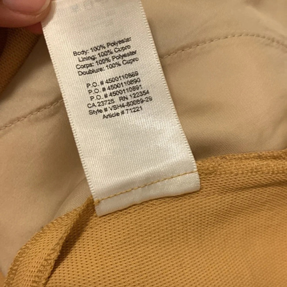 WILFRED by ARITZIA Aperature Tie Back Dress in Mustard Yellow - Picture 12 of 16